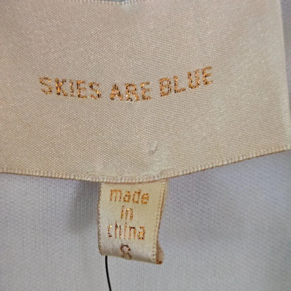 Anthropologie NWT Skies Are Blue Brie Printed Dress Light Blue Size 8